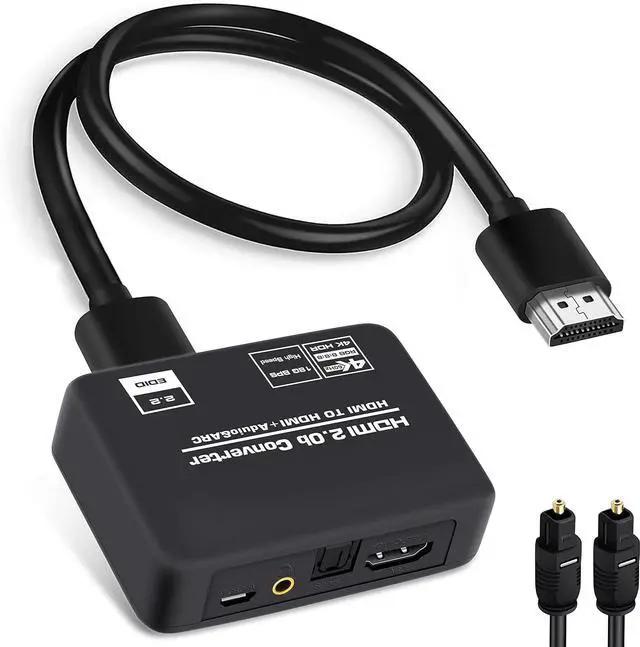 Main image of BUCIER 4K@60Hz HDMI 2.0b Audio Extractor Converter Adapter Splitter, HDMI ARC + Optical Toslink SPDIF + 3.5mm Stereo Audio Out, Support HDCP2.2 Digital PCM DTS 5.1, (Optical/HDMI Cables Included)