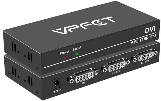 Main image of BUCIER DVI Splitter 1 in 2 Out 2 Port Distribution Duplicator Supports Resolution up to 4K2K Automatically Copy EDID