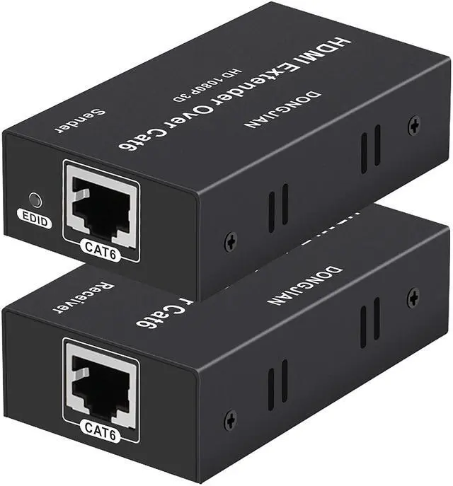 Main image of BUCIER HDMI Extender 196ft HDMI Over Single Cat5E/6/7 HDMI Repeater HDMI Balun Sender Transmitter Receiver Support 1080p 3D HDMI 1.4a HDCP EDID