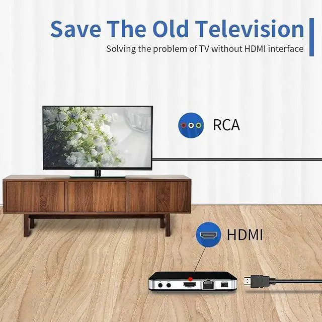 Alt view image 6 of 7 - BUCIER HDMI to RCA Cable, 1080P 5ft HDMI Male to 3-RCA Video Audio AV Cable Connector Adapter One-Way Transmitter for TV HDTV DVD