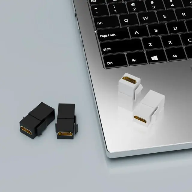 Alt view image 3 of 7 - BUCIER HDMI Keystone, Gold-Plated HDMI Keystone Jack 4K Female to Female Adapter Support All 3D, 4K (6 Pack-White)