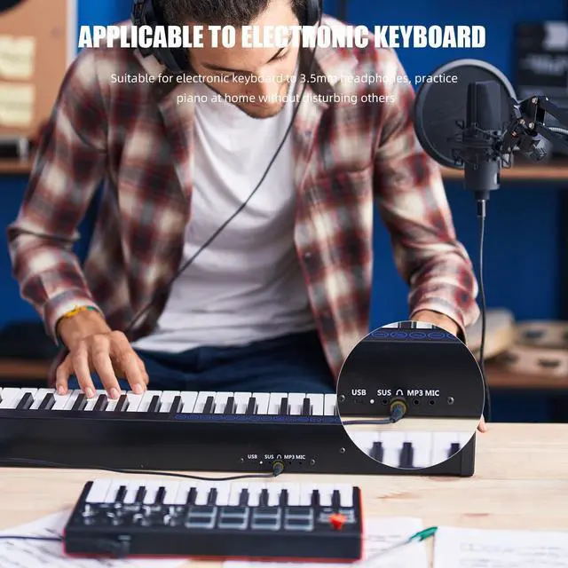 Alt view image 5 of 7 - BUCIER 1/4 inch to 1/8 inch Stereo Audio Adapter, 6.35mm Male to 3.5mm Female, for Aux Cable, Guitar Amp, Headphones, 3 Pack