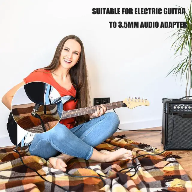 Alt view image 7 of 7 - BUCIER 1/4 inch to 1/8 inch Stereo Audio Adapter, 6.35mm Male to 3.5mm Female, for Aux Cable, Guitar Amp, Headphones, 3 Pack