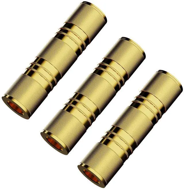 Main image of KEHIPI 3.5mm Female to Female aux Adapter, 3.5mm Stereo Jack to 3.5mm Stereo Jack Adapter Connectors Stereo Coupler Female to Female Gold - 3pcs