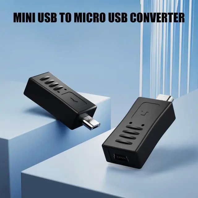 Alt view image 4 of 7 - BUCIER 3pcs Mini USB to Micro USB Adapter, Mini USB 2.0 Female to Micro USB Male Converter Support Charge & Data Sync for MP3 Player, Dash Cam, Digital Camera