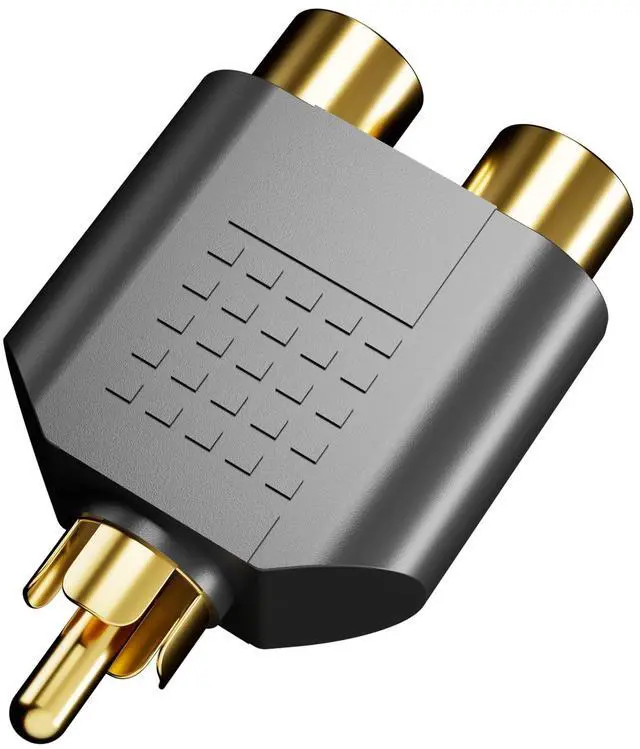 Alt view image 2 of 7 - KEHIPI RCA Splitter, RCA Splitter 1 Male 2 Female for Audio Video Av TV Cable Conversion, Simple to use, Plug and Play - 6 pcs