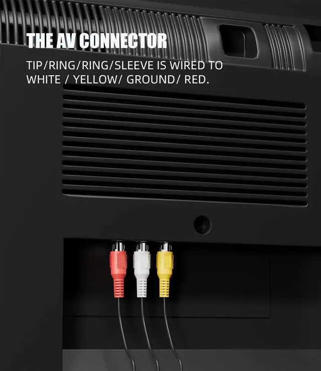 Alt view image 3 of 7 - BUCIER Av Cable,Camcorder Av Cable, 3.5mm to RCA Camcorder AV Audio Video Output Cable for TV,Camcorder,Smartphones,MP3, Tablets,Speakers,Home Theater - 5ft