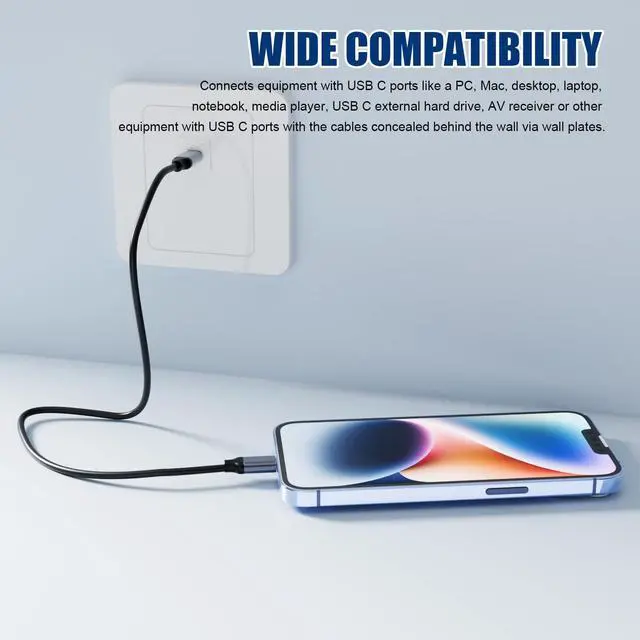 Alt view image 4 of 7 - BUCIER USB C Keystone, USB C Keystone Jack Insert Adapters Female to Female Inserts Connector Interface Coupler Socket Adapter Port for Wall Plate Outlet Panel (3 Pack - Black)