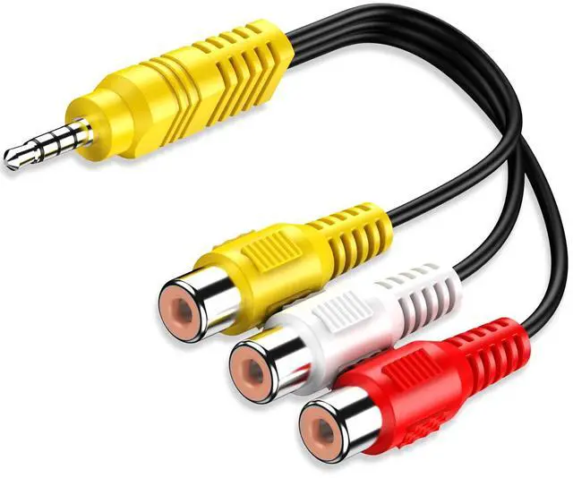Main image of BUCIER Video AV Component Adapter Cable Replacement for TCL TV, 3 RCA to AV Input Adapter - 23CM/9in