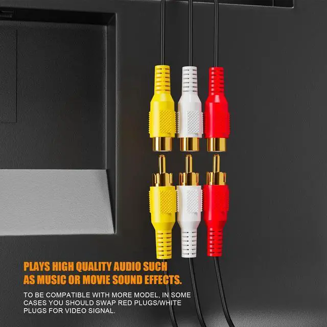Alt view image 5 of 6 - BUCIER Video AV Component Adapter Cable Replacement for TCL TV, 3 RCA to AV Input Adapter - 23CM/9in