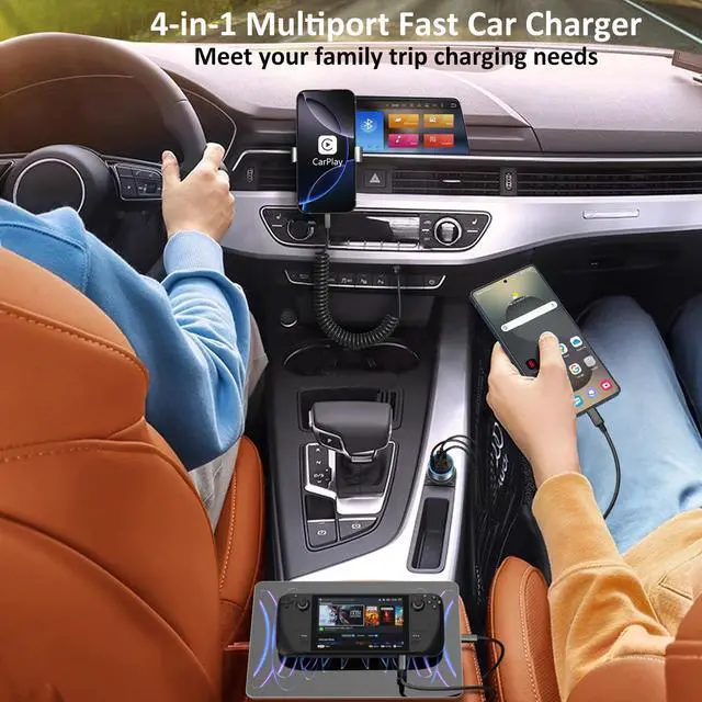 Alt view image 6 of 7 - BUCIER USB C Car Charger with Voltage Display, 3 Pack 65W Super Fast Charging Car Phone Charger Dual USB-A & USBC Cargador Carro Cigarette Lighter Adapter Volt Meter for iPhone,Samsung,Tablet,Android