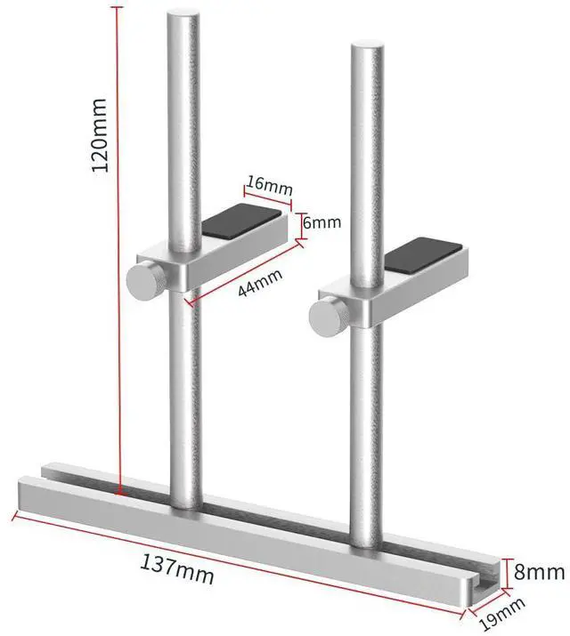 Alt view image 5 of 6 - BUCIER Graphics Card GPU Support Bracket: Adjustable Aluminum GPU Sag Bracket Video Card GPU Stand Holder Graphics Card Support with Dual Stand (Silver 128mm)