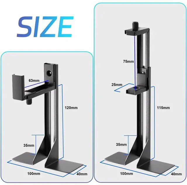 Alt view image 3 of 6 - BUCIER GPU Support Bracket, GPU Brace, Video Card Holder Bracket with Bottom Adhesive, GPU Stand, Adjustable Anti Sag GPU Stand 35-120mm, Support GPU 4090 Thickness Support up to 75mm