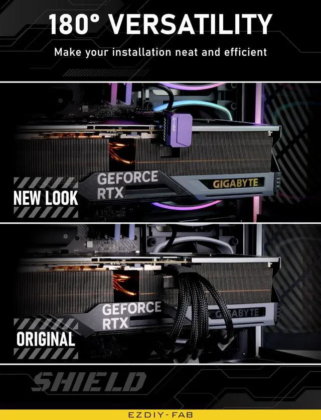 Alt view image 3 of 7 - PCIe 5.0 GPU Power Adapter - 600W 12+4pin, 16pin 12VHPWR Connector, 12V-2x6 GPU Adapter, 180 Degree Right Angle - Compatible with RTX 3090Ti, 4070Ti, 4080, 4090 - RVS Type, Purple, 1 Pack