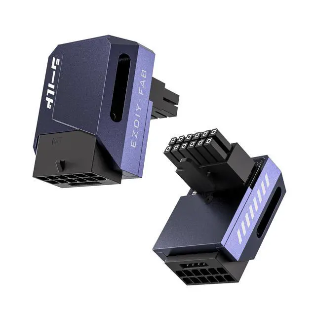 Main image of PCIe 5.0 Adapter - 600W 12+4pin,16pin 12VHPWR GPU Power Connector,12V-2x6 GPU Adapter,90 Degree Right Angle - Compatible with RTX 3090Ti, 4070Ti, 4080, 4090 GPU - RVS Type, Purple, 1 Pack