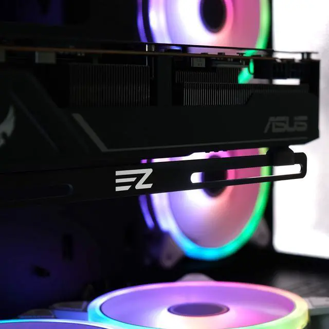 Alt view image 6 of 7 - GPU Holder,Graphics Card Brace Support,Video Card Holder,GPU VGA Bracket for Custom Desktop PC Gaming-3mm Aluminum-Black