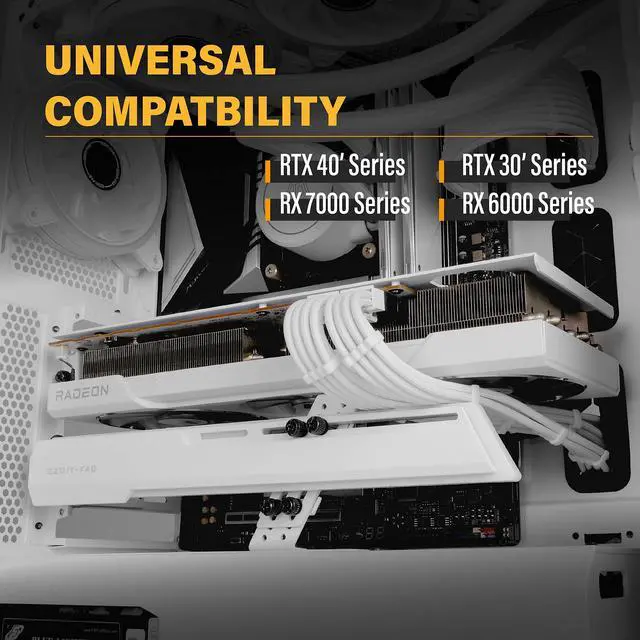 Alt view image 2 of 7 - WRIARICH GPU Holder Brace Graphics Card GPU Support Video Card Holder Bracket, Strenchable Structure, Video Card Sag Holder/Holster Bracket Support RX7990XTX, RTX4090, White-341-3
