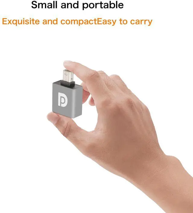 Alt view image 7 of 7 - BUCIER Mini Displayport to Displayport Adapter Converter 8K@60Hz Mini DP Male to DP 1.4 Female Adapter DP to Mini DP Extender for Laptop PC TV Monitor