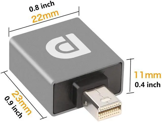 Alt view image 6 of 7 - BUCIER Mini Displayport to Displayport Adapter Converter 8K@60Hz Mini DP Male to DP 1.4 Female Adapter DP to Mini DP Extender for Laptop PC TV Monitor