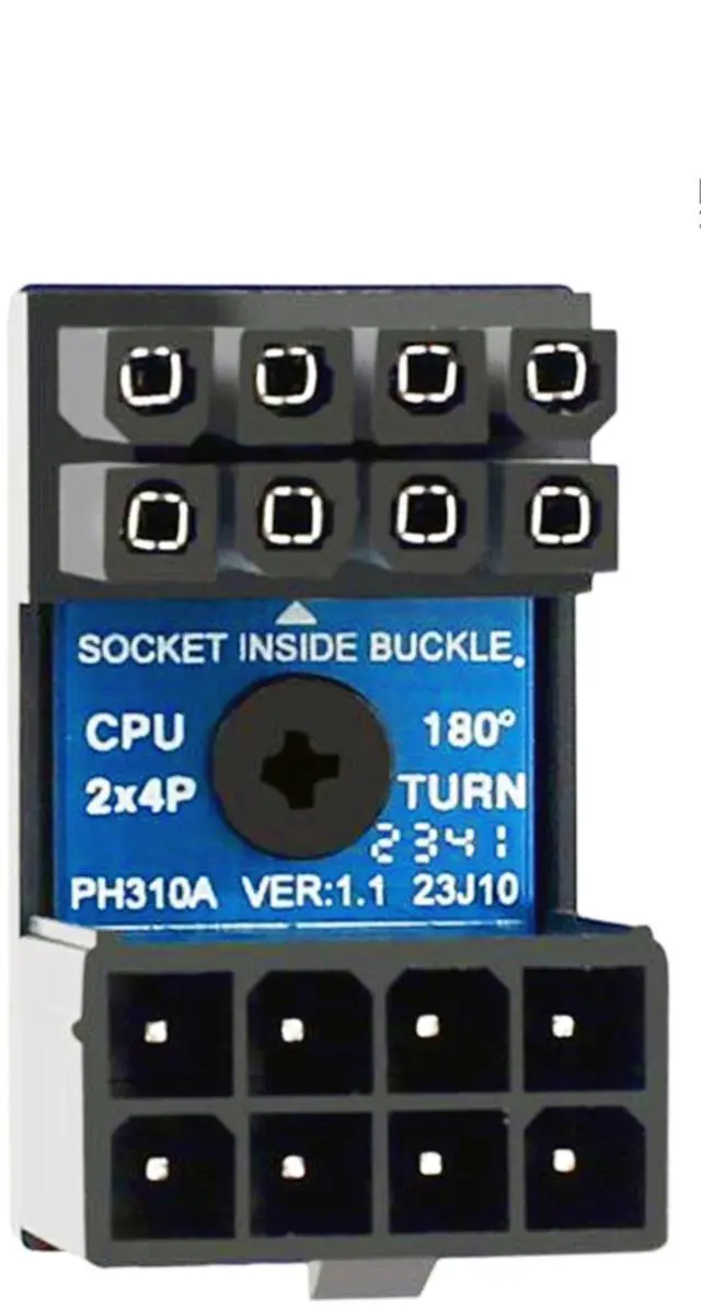 Main image of BUCIER CPU 8 Pin Power Adapter 180 Degree Steering Connector for Desktop Graphics Card Mainboard to Reduce The Height of Power Cord (PH310A)