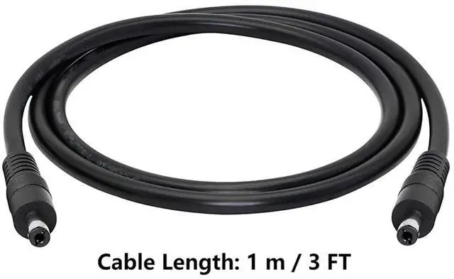 Alt view image 5 of 6 - BUCIER DC Male to Male Extension Cable 5.5mmx2.1mm Power Adapter 18AWG Cable for Surveillance Monitor,Security Camera,LED Display,DVR,Router 3FT/1m