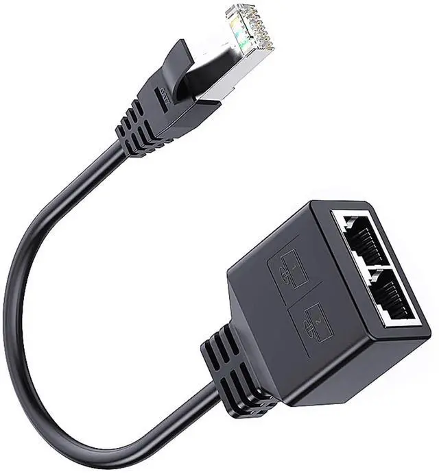 Main image of BUCIER 1 to 2 Port RJ45 Network Ethernet Adapter Splitter Cable Extension Splitter 1 Male to 2 Female LAN Ethernet Splitter Adapter for Cat5 Cat5e Cat6 Cat7 Home Office Broadband Connection