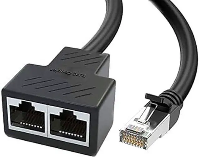 Alt view image 3 of 7 - BUCIER 1 to 2 Port RJ45 Network Ethernet Adapter Splitter Cable Extension Splitter 1 Male to 2 Female LAN Ethernet Splitter Adapter for Cat5 Cat5e Cat6 Cat7 Home Office Broadband Connection