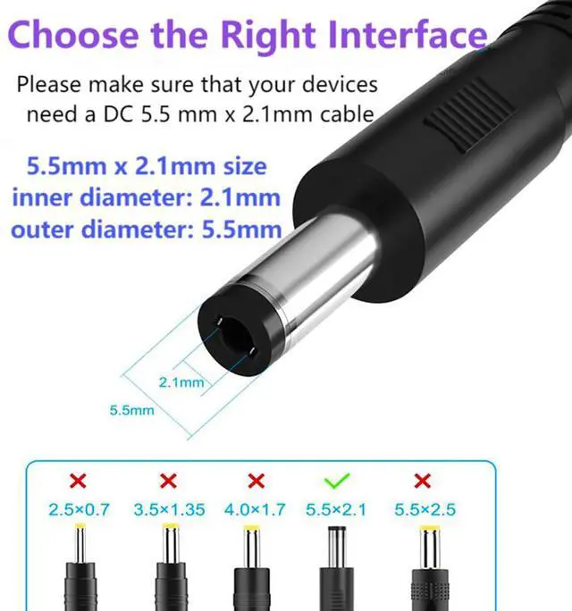Alt view image 4 of 7 - BUCIER DC Power Extension Cable 5.5mm x 2.1mm Male to 5.5mm x 2.1mm Female Connector 12V DC 5521 Male to Female 22AWG Adapter for Laptop Solar Camera Router LED Projector 30cm/11.81inch 2pcs