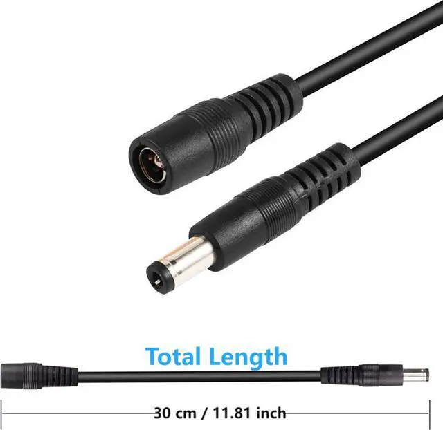 Alt view image 6 of 7 - BUCIER DC Power Extension Cable 5.5mm x 2.1mm Male to 5.5mm x 2.1mm Female Connector 12V DC 5521 Male to Female 22AWG Adapter for Laptop Solar Camera Router LED Projector 30cm/11.81inch 2pcs