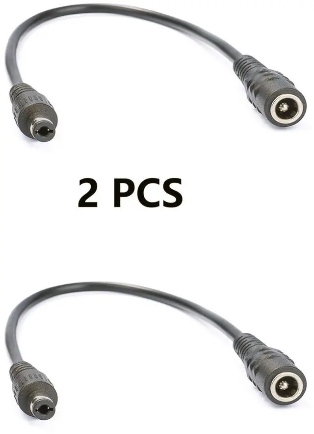 Alt view image 7 of 7 - BUCIER DC Power Extension Cable 5.5mm x 2.1mm Male to 5.5mm x 2.1mm Female Connector 12V DC 5521 Male to Female 22AWG Adapter for Laptop Solar Camera Router LED Projector 30cm/11.81inch 2pcs