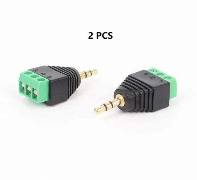 Alt view image 7 of 7 - BUCIER 3.5mm 3 Pole Stereo Audio Male to 3 Screw Terminal Female Adapter 1/8 Inch TRS Stereo to 3-Pole Soldless Screw Double Track Headphone Converter 2-Pack