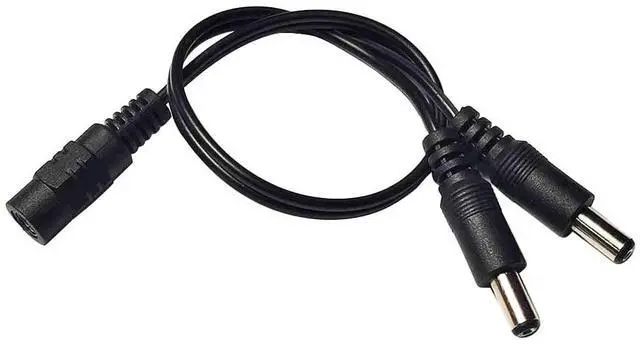 Alt view image 4 of 6 - BUCIER DC Y Splitter Cable 1 Female to 2 Male 5.5mm x 2.1mm DC Power Extension Adapter Cable for Surveillance,Camera,Router 30cm/11.81inch 2pcs