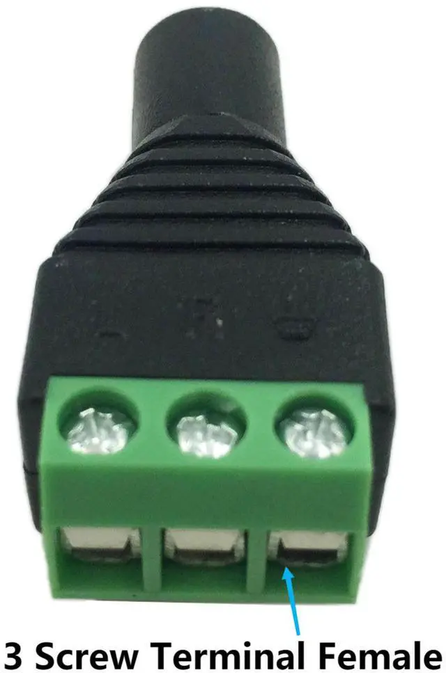 Alt view image 2 of 7 - BUCIER 3.5mm 1/8" 3 Pole Female Jack TRS Stereo Audio Video to 3 Screw Terminal Female Headphone Replacement Solderless AUX Balun Converter Adapter 2-Pack