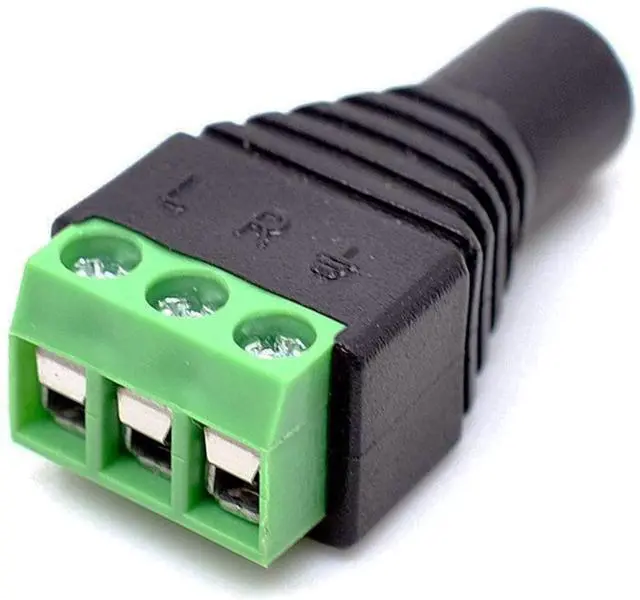 Alt view image 4 of 7 - BUCIER 3.5mm 1/8" 3 Pole Female Jack TRS Stereo Audio Video to 3 Screw Terminal Female Headphone Replacement Solderless AUX Balun Converter Adapter 2-Pack