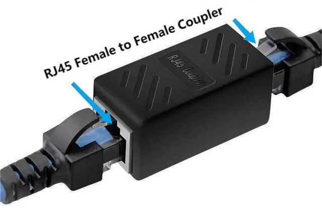 Alt view image 2 of 7 - BUCIER RJ45 in-Line Coupler Adapter Female to Female Ethernet Cable Extender 8-Pin Modular Network Connector for Cat7 Cat6 Cat5e Cat5 Ethernet Cable 2pcs