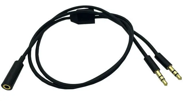 Main image of BUCIER Headphone Audio Splitter 3.5mm Female to 2 Dual Male 3.5mm TRS Y Splitter Cable Gold-Plated Stereo Jack for Smartphone PC Mp3/4 Earphone Speaker 19.68 inch/0.5m