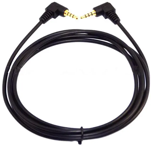 Main image of BUCIER 3.5mm Audio Cable Dual 90 Degree Angle Stereo 3.5mm Headphone Cable 4 Pole TRRS Male to Male Aux Cord 3.28ft/1m for Phone Tablet MP3 Laptop Microphone