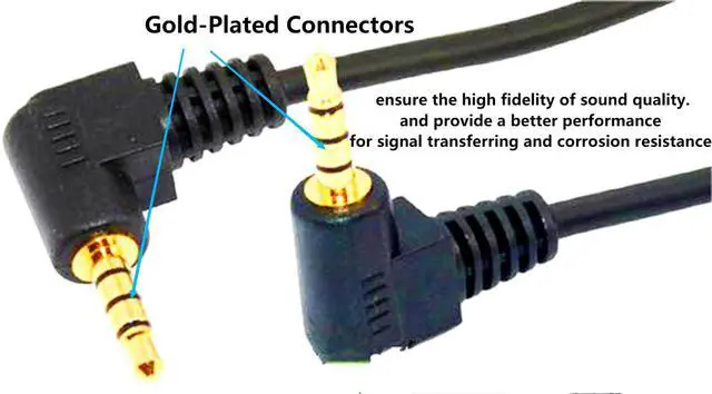 Alt view image 4 of 5 - BUCIER 3.5mm Audio Cable Dual 90 Degree Angle Stereo 3.5mm Headphone Cable 4 Pole TRRS Male to Male Aux Cord 3.28ft/1m for Phone Tablet MP3 Laptop Microphone