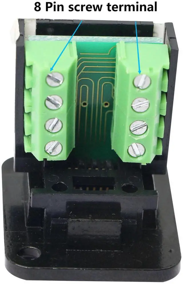 Alt view image 5 of 7 - BUCIER RJ45/8P8C D-Type Panel Mount Ethernet Extender Cat5E Terminal Solderless Network Adapter Keystone Jack Crimping Data Female Connector with Screw