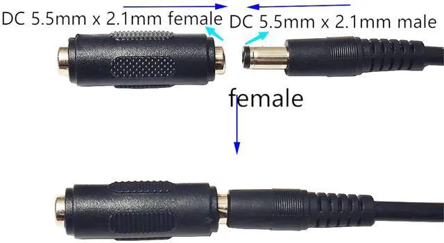 Alt view image 4 of 7 - BUCIER DC 5.5mm x 2.1mm Female to Female Power Jack Connector DC Barrel Charge 2.1mm X 5.5mm Adapter Female Coupler for Led Strip Light Security Camera 2pcs