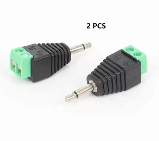 Alt view image 7 of 7 - BUCIER 3.5mm TS Mono Male to 2 Pin Screw Terminal Female 1/8 Inch TS Audio Plug AUX Headphone Solderless Balun Converter Adapter 2 Pack