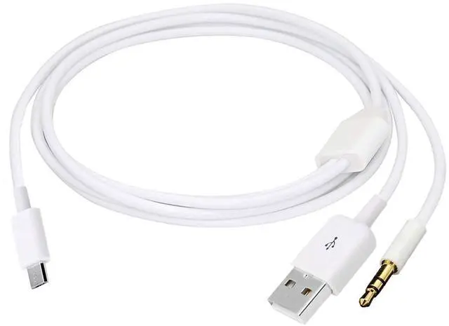 Main image of BUCIER Audio Charging Cable 2 in1 Aux Cord Micro USB Male to USB Male 3.5mm Aux Standard Audio Plug Jack Connection Cable for Bluetooth Speaker with Micro USB Port 3.28Ft