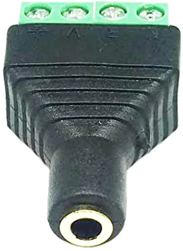 Alt view image 2 of 7 - BUCIER 3.5mm 1/8" 4 Pole Female Jack TRRS Stereo Audio Video to 4 Screw Solderless Terminal Female Headphone Replacement AUX Balun Converter Adapter 2-Pack