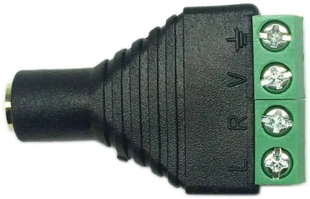 Alt view image 6 of 7 - BUCIER 3.5mm 1/8" 4 Pole Female Jack TRRS Stereo Audio Video to 4 Screw Solderless Terminal Female Headphone Replacement AUX Balun Converter Adapter 2-Pack