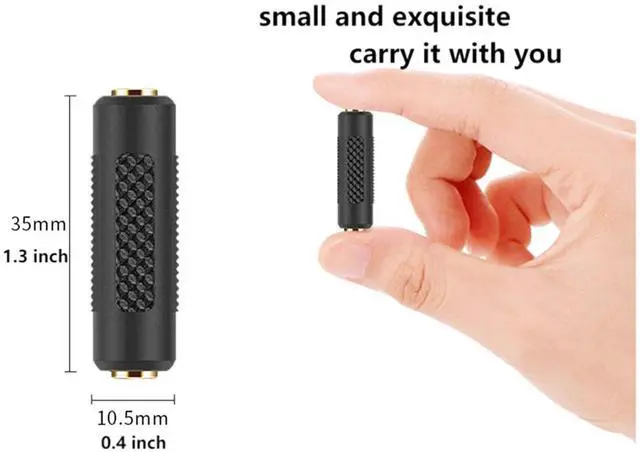 Alt view image 6 of 7 - BUCIER 3.5mm Stereo Jack to 3.5mm Jack Adapter Female to Female Audio Connector Coupler Gold Plated for Stereo Cable Speaker & Headphone 2 Pack