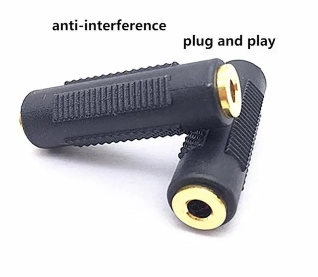 Alt view image 5 of 7 - BUCIER 3.5mm Stereo Jack to 3.5mm Jack Adapter Female to Female Audio Connector Coupler Gold Plated for Stereo Cable Speaker & Headphone 2 Pack