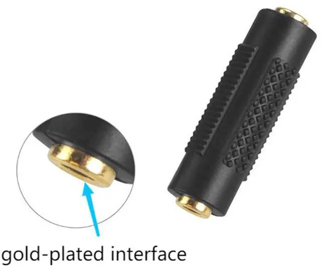 Alt view image 7 of 7 - BUCIER 3.5mm Stereo Jack to 3.5mm Jack Adapter Female to Female Audio Connector Coupler Gold Plated for Stereo Cable Speaker & Headphone 2 Pack