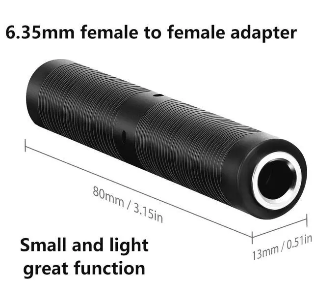 Alt view image 7 of 7 - BUCIER 1/4 Inch TRS TS Coupler 6.35mm Female to Female Audio Adapter 6.35mm TRS Stereo TS Mono Jack Connector Extension for Microphone Guitar Speaker Tuner 2pcs