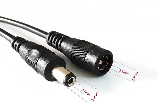 Alt view image 4 of 7 - BUCIER DC 5.5mm x 2.1mm Male to Female LED Power Cord DC 5521 Extension Cable with On/Off Switch Button for LED Security Camera 20cm/7.87 inch 2-Pack