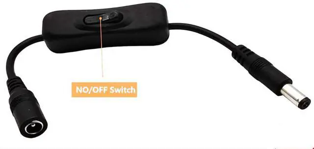 Alt view image 5 of 7 - BUCIER DC 5.5mm x 2.1mm Male to Female LED Power Cord DC 5521 Extension Cable with On/Off Switch Button for LED Security Camera 20cm/7.87 inch 2-Pack